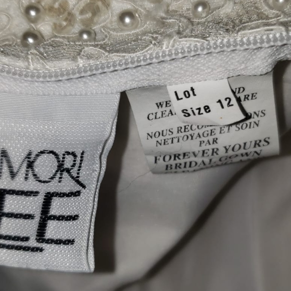 Vintage 90s Mori Lee Silk Wedding Dress - Picture 4 of 16